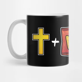 Christ plus Corn Chips equals happiness Christian Mug